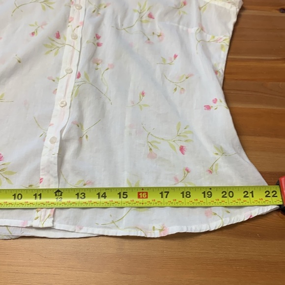 Reitman’s Vintage Light & Airy Summer Top, Cap Sleeves, 100% Cotton, Button Up - Picture 11 of 12